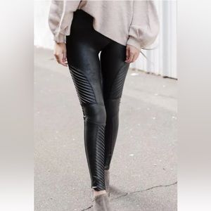 SPANX Black Moto Leggings